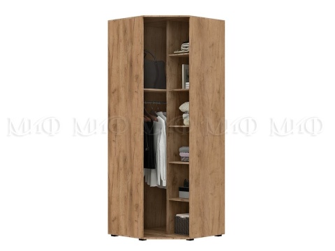 Угловой Шкаф Портофино (Ш-860 × В-2236 × Г-860 мм) Дуб Крафт/Бетон