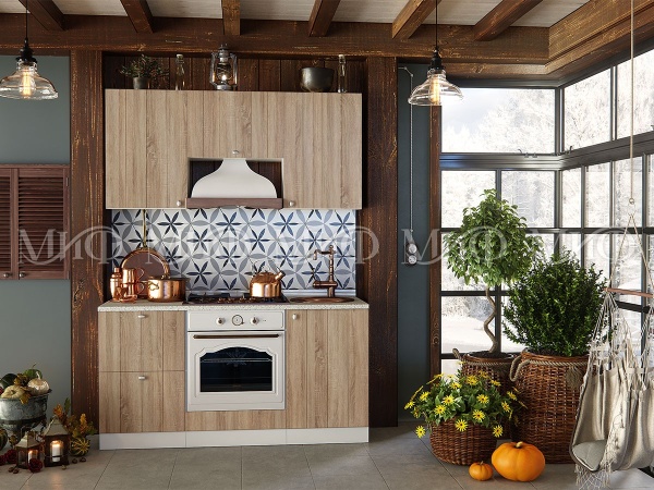 Кухонный Гарнитур Техас-1 МДФ Сонома 1600/1700/1800/2000 мм