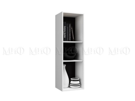 Пенал Навесной Универсальный Ницца NEW МДФ Белый Глянец (Ш-400 x В-1280 x Г-346 мм)