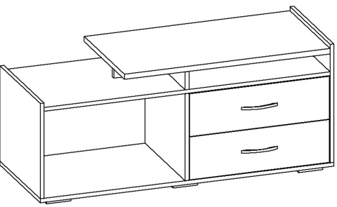 Тумба Дарина ТВ-1 (Ш-1200| В-520| Г-450) Венге/Ясень Шимо Светлый