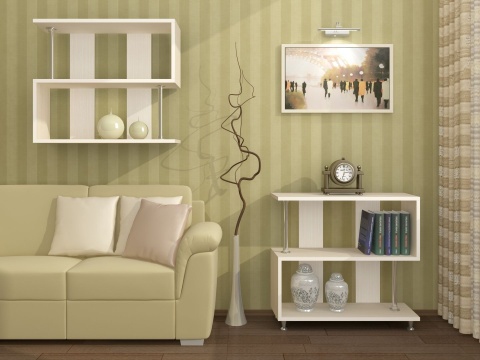 Стеллаж Двойной Универсальный с Хромированными Опорами/Разные Цвета